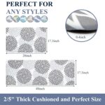 HEBE Anti Fatigue Kitchen Rug Sets 2 Piece Non Skid Kitchen Floor Mats 17"x48"+17"x28" Cushioned Comfort Standing Mat Waterproof Kitchen Runner Mats