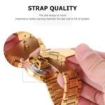 Hemobllo Quartz Watch for Men Waterproof- Golden Stainless Steel Business Wristwatch Display Time and Date - 4.33X1.57X0.78 Inch