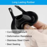 Hibbent 2 Pack 2-Inch Toilet Flapper Replacement Compatible with American Standard 7381129-200.0070A Universal Flapper and Chain with Float, 2-Inch Flush Valves Water Saving,...