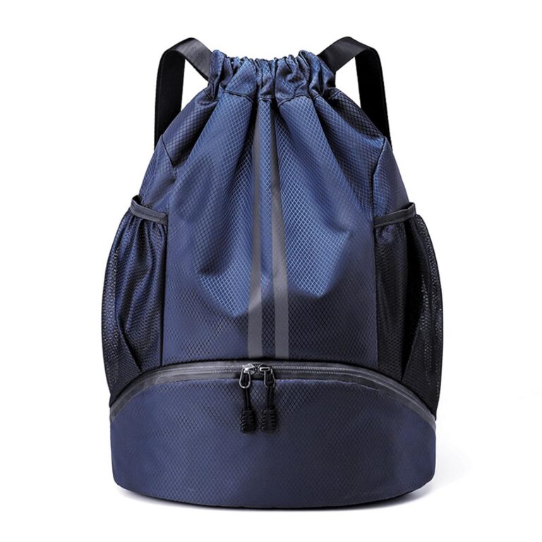 Hoedia Sports Drawstring Backpack - String Swim Gym Bag with Shoes Compartment and Wet Proof Pocket for Women/Men