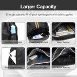 Hoedia Sports Drawstring Backpack - String Swim Gym Bag with Shoes Compartment and Wet Proof Pocket for Women/Men