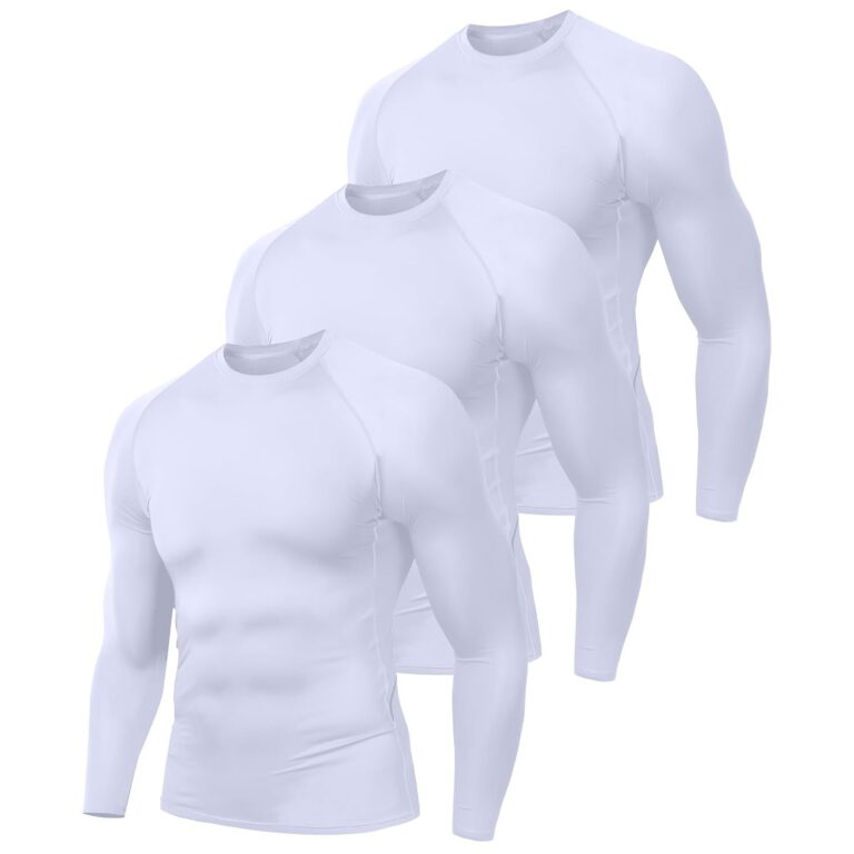 Holure Men's (Pack of 1 or 3 or 5) Cool Dry Compression Short/Long Sleeve Sports Baselayer T-Shirts Tops
