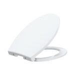 Homfan Elongated Toilet Seat, Soft Close Hinge Magnetic Non-Slip Seat Toilet Lid, Quick-Release Funciton American Standard Elongated Toilet Seat, White