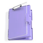 Hongri Clipboard with Storage, Purple 8.5 x 11 Folder Nursing Side Opening, Heavy Duty with Dual Compartment, Dry Erase Clear Cover, Smooth Writing for Teachers, Classroom,...