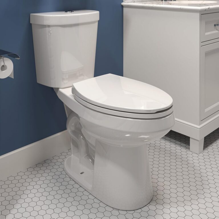 HOROW 17 Inch Tall Toilet, Two-Piece Elongated Toilet with ADA Comfort Chair Height Seat, Powerful 1.1/1.6 GPF Dual Flush Toilet for Bathroom, 12" Rough In High Toilet for...