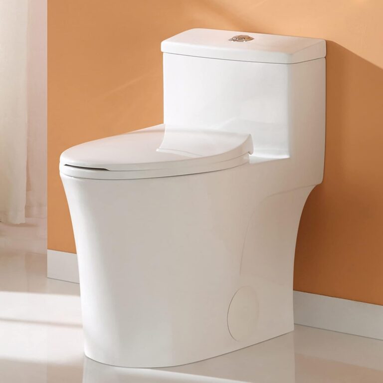 HOROW T0338W Elongated One Piece Toilet, 17.3" ADA Comfort Height Compact Toilet with Soft-Close Seat, 0.8/1.28 GPF High-Efficiency Dual Flush & MAP 1000g, Standard Bowl for...