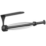 HUFEEOH Adhesive Paper Towel Holder Under Cabinet, Black Single Hand Operable Kitchen Paper Towel Holder Wall Mount, Stainless Steel Paper Towel Holder Under Counter with...