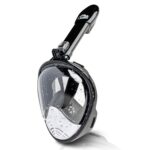 I Clique Ocean LINE Full Face Snorkel Mask - Diving Set Tube Anti-Fog Anti-Leak Design - Waterproof Case Phone Earplugs - Active Camera Adapter Men Women Kids