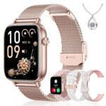 Iaret Smart Watch for Women, 1.83" HD Fitness Tracker with 4 Bands, Answer/Make Calls, Heart Rate/Sleep/SpO2/Step Tracking, 100+ Sport Modes, Android/iPhone Compatible Gift...