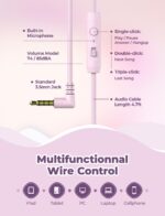 iClever HS19 Kids Headphones with Microphone, Volume Limiter 74/85dBA, Sharing Function Stereo Headphones for Kids Girls Boys, Foldable Over-Ear for Online...