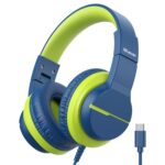 iClever HS19 Kids Headphones with Microphone, Volume Limiter 74/85dBA, Sharing Function Stereo Headphones for Kids Girls Boys, Foldable Over-Ear for Online...