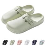 IDEINER Garden Clogs Shoes for Women Men Slip on Mules Sandal Lightweight Nurse Kitchen Clogs Soft Bottom Adjustable Buckle Ladies Clogs Work Shoes Size 5.5-12 Women/4.5-10 Men