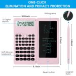 IPepul Scientific Calculators for Students, 10-Digit Large Screen, Math Calculator with Notepad, Classroom Must Haves for Middle High School Supplies & College （Pink