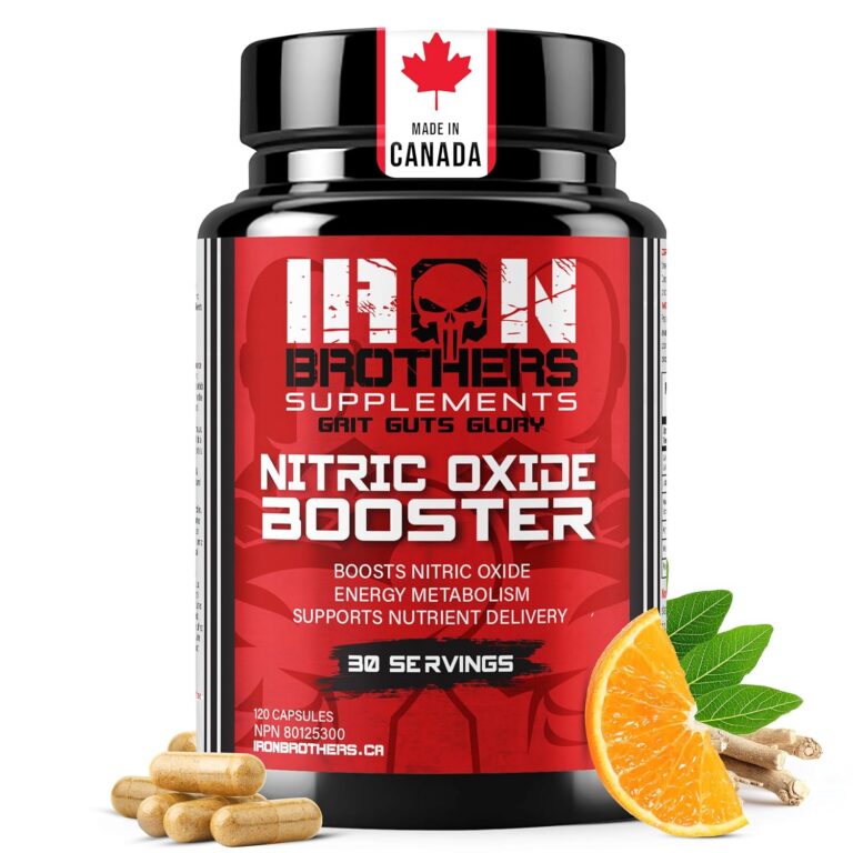 Iron Brothers Nitric Oxide Supplement for Men & Women | Pre-Workout Booster for Supporting Muscle Pump, Blood Flow & Endurance | L-Arginine, L-Citrulline & Pine Bark Extract |...