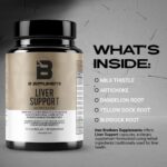 Iron Brothers Supplements | Liver Support & Detox Supplement | Milk Thistle, Dandelion & Berberine HCl | Healthy Liver Function & Detoxification | 30 Servings