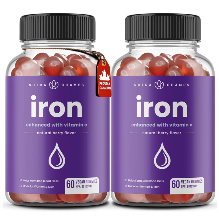 Iron Gummies 20mg Per Serving | Chewable Iron Supplement with Vitamin C for Gentle Absorption | For Women, Kids & Toddlers | Prenatal Gummy Supplement for Energy & Immune...