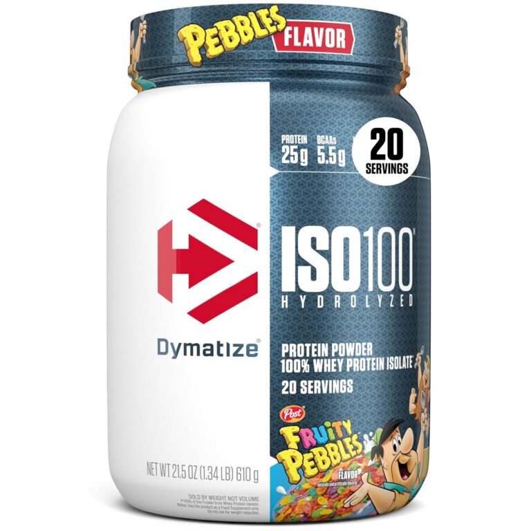 ISO100 Hydrolyzed Protein Powder by Dymatize, Fruity Pebbles, 100% Whey Isolate Powder, 25g of Protein, Gluten Free, 20 Servings