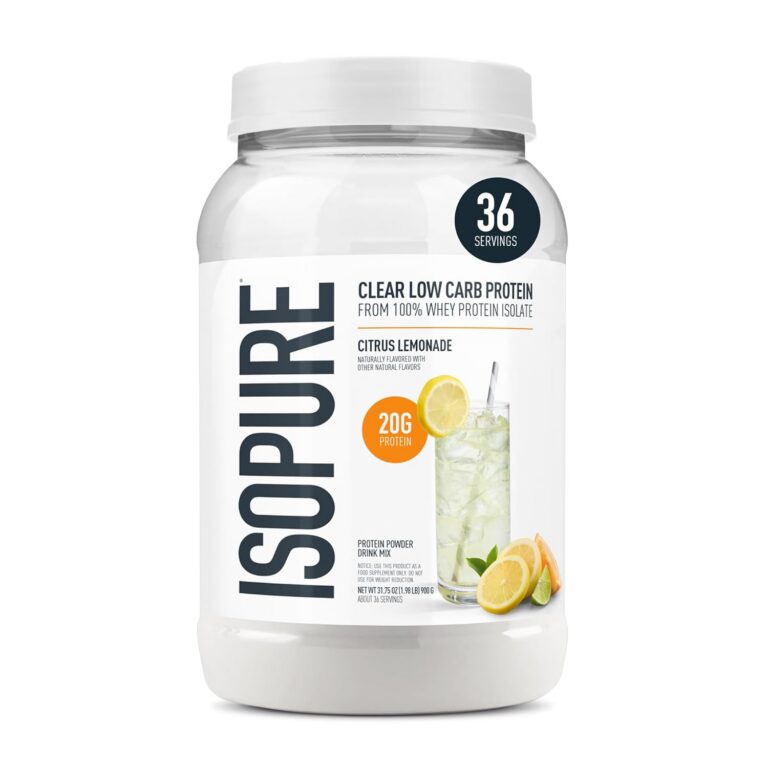 Isopure Clear Low Carb Protein Powder | 20g Ultra Filtered Isolate Protein, Light & Refreshing Fruit Flavours | Low Carb, Lactose Free, Naturally Flavoured | 36 Servings (Citrus...