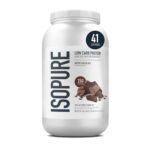 Isopure Low Carb Protein Powder, 100% Whey Protein Isolate, Flavor: Dutch Chocolate, 1.36 kg (Packaging May Vary)