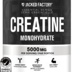Jacked Factory Creatine Monohydrate Powder 425g - Canadian-Owned Informed Choice Certified Supplement for Increased Muscle Mass*, Improved Strength, Power, & Performance** - 85...