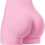 JN JANPRINT Womens Workout Gym Shorts Seamless Hidden Scrunch Butt Lifting High Waist 4.5" Biker Yoga Shorts