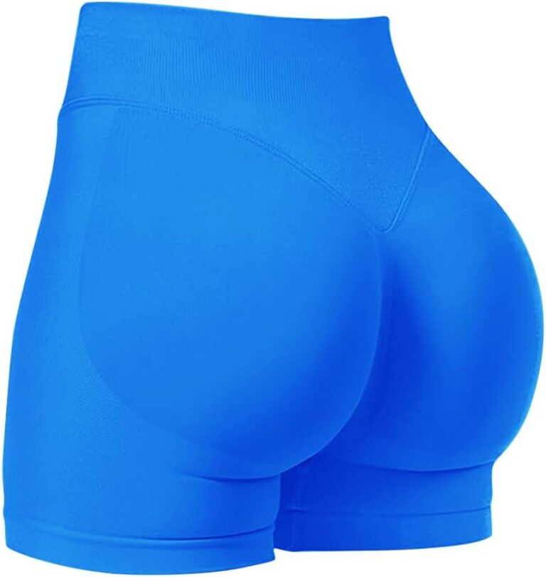 JN JANPRINT Womens Workout Gym Shorts Seamless Hidden Scrunch Butt Lifting High Waist 4.5" Biker Yoga Shorts