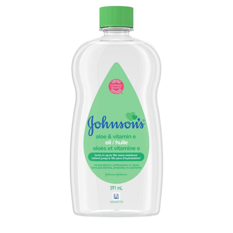 Johnson's Baby Oil Gel with Moisturizing Aloe Vera, Skin-Soothing Vitamin E and Mineral Oil, 591 ml