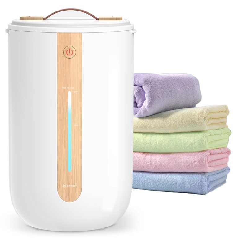 Keenray Towel Warmer for Bathroom, Towel Warmer Bucket with Heating Progress Bar, Fragrant Disc Holder, Leather Handle, Auto Shut-Off Towel Bucket Fits Up to Two 40"X70"...