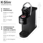 Keurig K-Slim Single Serve K-Cup Pod Coffee Maker, Featuring Simple Push Button Controls And MultiStream Technology, Black