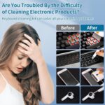 Keyboard Cleaner Laptop Cleaning Kit - All in One Computer Tech Cleaning Brush, Multi-Function Pc Accessories with Headphone Cleaning Kit, Electronic Laptop Screen Cleaner for...