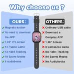 Kids Smart Watch for Boys Girls, Smart Watch for Kids with 19 Sports Modes Pedometer 14 Learning Games Alarm Clock Calculator 12/24 hr Educational Gifts Toys for Ages 4-12