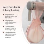 Kitsch Bar Soap Saver Bag – Patented Mesh Bag Soap Holder for Shampoo and Conditioner Bars - Extends Use & Prevents Soggy Mess - Recycled Mesh Beauty Pouch, Eco-Friendly –...