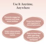 Kitsch Bar Soap Saver Bag – Patented Mesh Bag Soap Holder for Shampoo and Conditioner Bars - Extends Use & Prevents Soggy Mess - Recycled Mesh Beauty Pouch, Eco-Friendly –...