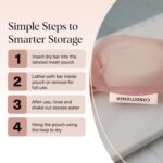 Kitsch Bar Soap Saver Bag – Patented Mesh Bag Soap Holder for Shampoo and Conditioner Bars - Extends Use & Prevents Soggy Mess - Recycled Mesh Beauty Pouch, Eco-Friendly –...