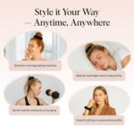 Kitsch Satin Scrunchies for Women – No Crease Hair Ties – Soft Satin Hair Scrunchies for Girls – Frizz Free, Gentle, Stylish Hair Accessories | Ideal Gifts for Women – Black, 5 pcs