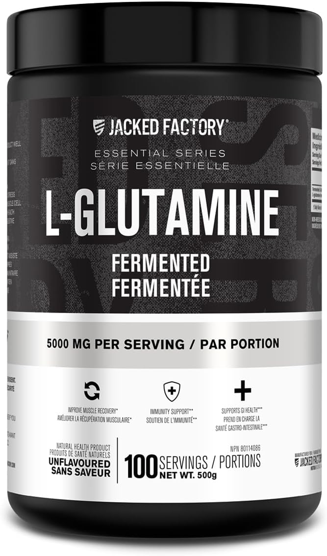 L-Glutamine Powder 500g, 100 Servings - Vegan Fermented L Glutamine for Post Workout Muscle Recovery, Immunity, Digestive Health - Tested & Trusted, No Artificial Fillers -...