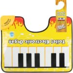 LALOCAPEYO Potty Piano,Musical Keyboard Toilet Rug Novelty Bathroom Fun Toe Tapping Music Great Gift for All Ages（23.62 * 18.89In）