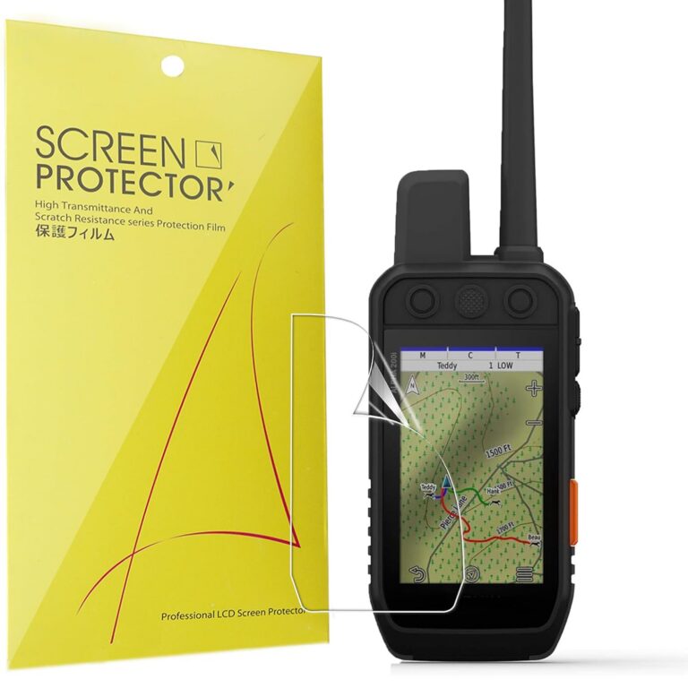 Lamshaw Compatible with Garmin Alpha 200i Screen Protector, [6 Pack] Full Coverage TPU Clear Film Compatible with Garmin Alpha 200, 200i, 300, 300i Tracking Handheld (6 Pack)