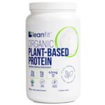 LEANFIT ORGANIC PLANT-BASED PROTEIN, Plain Unsweetened - Vegan, Soy Free, Gluten Free, Dairy Free, Sugar Free - 21g Protein, 26 Servings, 715g Tub