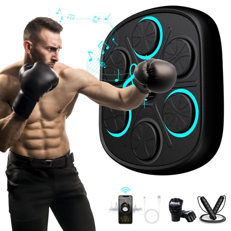 Li Fitness Music Boxing Machine Wall-Mounted Punching Machine Musical Boxing Machine for Adults Training Beat Punch Pad Home Gym Electronic Workout Equipment with Boxing Gloves
