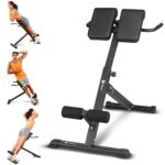 Lifepro Foldable Roman Chair Hyperextension Bench – Multi-Purpose Back & Glute Extension Bench for Home Gym – Adjustable Ab Workout & Exercise Equipment for Core Strength,...
