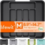 Lifewit Cutlery Organizer, Expandable Utensil Organizer for Kitchen, Utensil Holder, Adjustable Cutlery Tray Drawer Organizer for Spoons, Knives, Kitchen Organizers and Storage,...