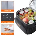 Lifewit Insulated Lunch Bag for Men, Reusable Lunch Box Women, Portable Cooler Freezable Soft Tote Bag Leakproof with Adjustable Shoulder Strap for Adult/Kid for...