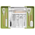 Lifewit Silverware Drawer Organizer, Expandable Utensil Organizer for Kitchen Drawers, Adjustable Cutlery and Flatware Tray, Plastic Spoons Forks Knives Holder Storage Dividers,...