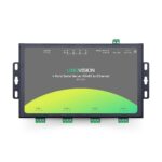 LINOVISION 4-Port RS485 to Ethernet Converter, Modbus RTU/TCP Gateway, Edge Computing, Industrial-Grade, Wall/Rail Mountable, Part# IOT-C104