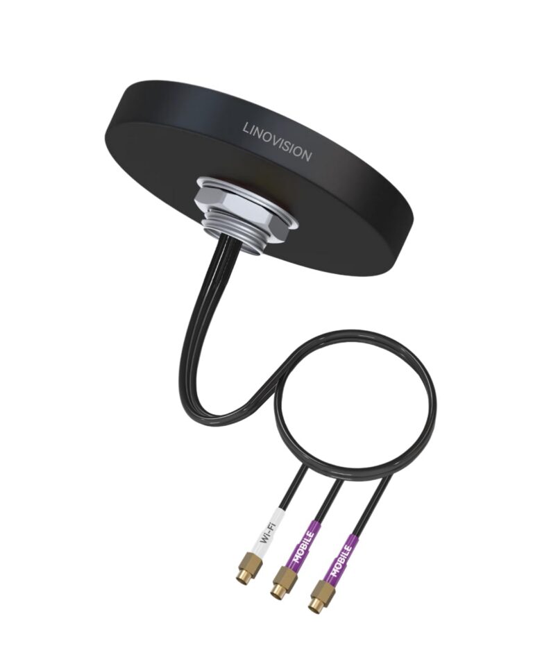 LINOVISION 4G LTE MIMO and WiFi 3-in-1 Combo Antenna, 2X 4G LTE and 1x Dual Band Wi-Fi, Outdoor Roof SMA Antenna for IOT-R32, Inhand IR302, Teltonika RUT241/RUT240