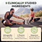 Live 5AM Organic Ashwagandha 6000mg + L-Theanine & Magnesium BisGlycinate | Stress Relief, Relaxation, Focus & Mood Balance | Adaptogen for Calm & Mental Clarity | 120 Capsules...