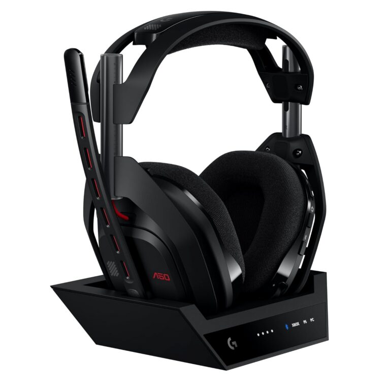 Logitech G Astro A50 Lightspeed Wireless Gaming Headset + Base (Gen 5), PRO-G Graphene, 3-System Switching, USB-C to Xbox, PS5, PC/Mac, Nintendo Switch, Switch 2, Bluetooth - Black