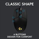 Logitech G203 Wired Gaming Mouse, 8,000 DPI, Rainbow Optical Effect LIGHTSYNC RGB, 6 Programmable Buttons, On-Board Memory, Screen Mapping, PC/Mac Computer and Laptop Compatible...