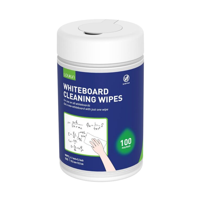 loukin Whiteboard Cleaning Wipes, Dry Erase Board Cleaning Wipes, Non-Toxic Whiteboard Wipes, 100 Wipes per Canister